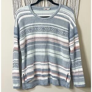 Faherty High Tide  Todos Santos Stripe Coastal Sweater M